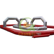 inflatable max dual lane interactive game